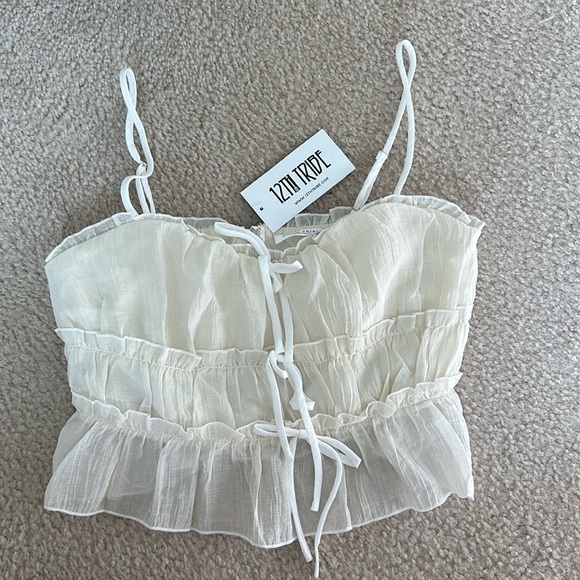 12th tribe Dahlia Baby Yellow Tank - Picture 1 of 8